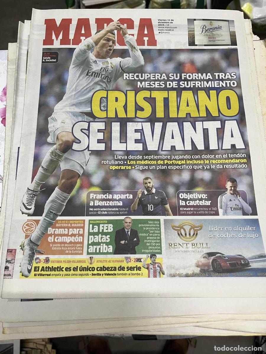 Coleccionismo deportivo: MARCA (11-12-2015) CRISTIANO RONALDO VIKTORIA PILSEN 3-3 VILLARREAL ATHLETIC 2-2 AZ ALKMAAR