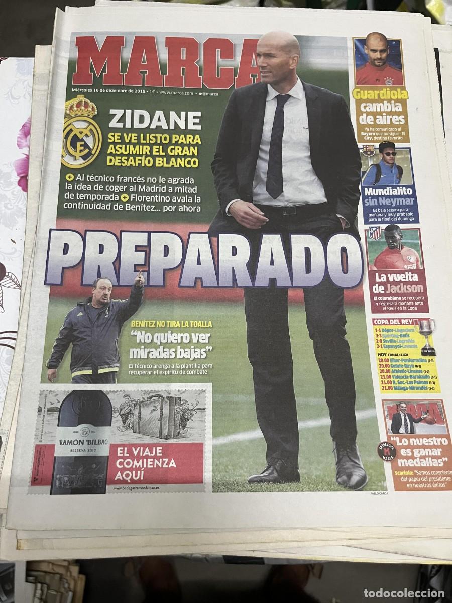 Coleccionismo deportivo: MARCA (16-12-2015) ZIDANE POSIBLE FICHAJE ENTRENADOR REAL MADRID BENITEZ JACKSON ATLETICO