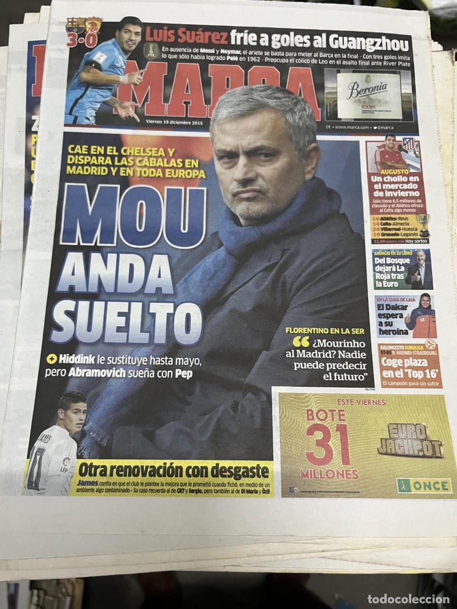 Coleccionismo deportivo: MARCA (18-12-2015) MUNDIALITO BARCELONA 3-0 GUANGZHOU LUIS SUAREZ MOURINHO CHELSEA