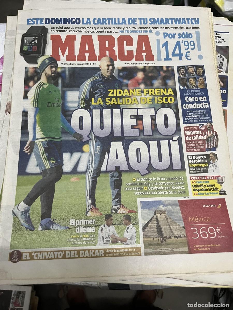 Coleccionismo deportivo: MARCA (8-1-2016) ZIDANE NUEVO ENTRENADOR REAL MADRID ISCO VARANE PEPE LOPETEGUI OPORTO