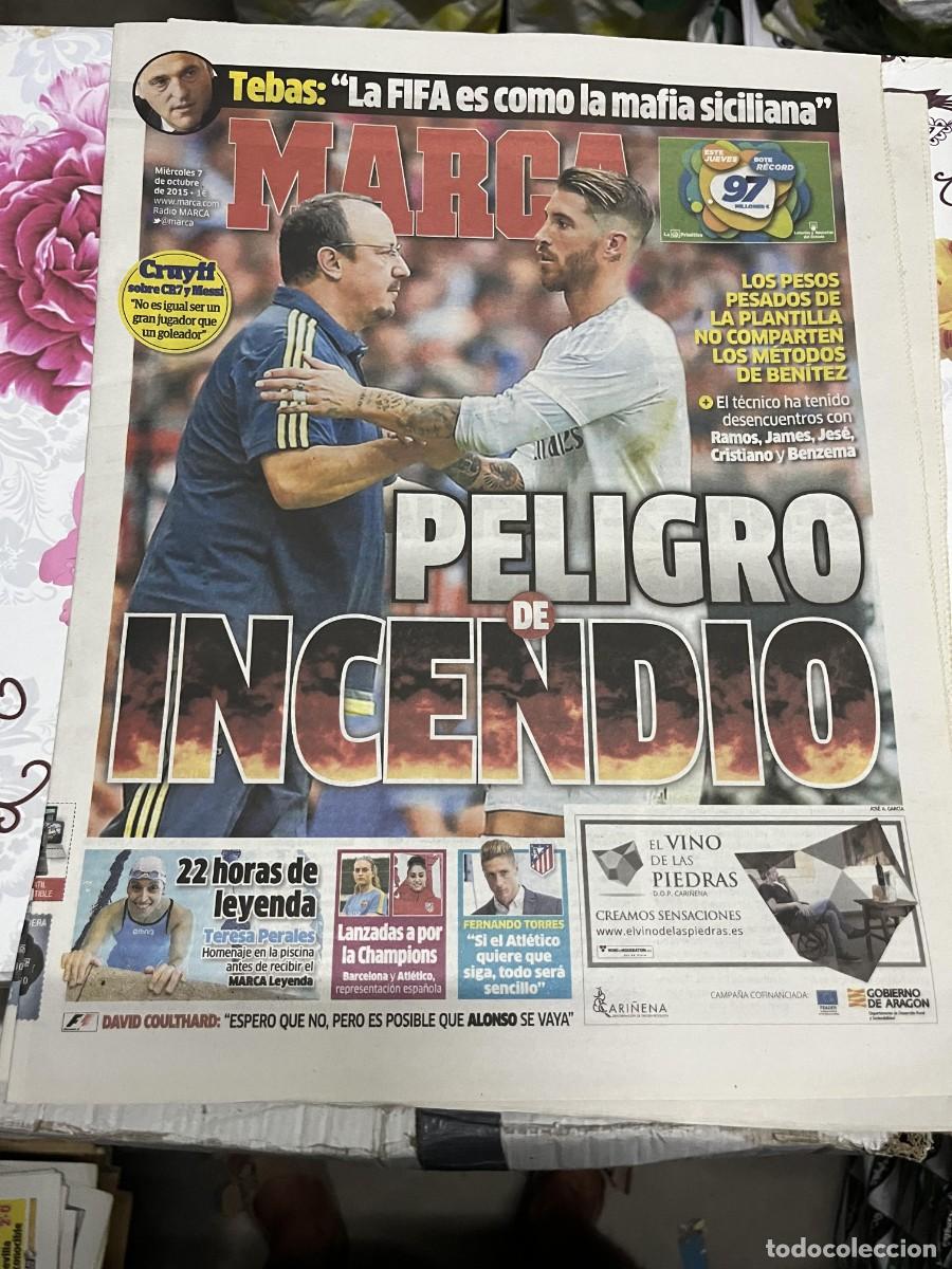 Coleccionismo deportivo: MARCA (7-10-2015) TEBAS SERGIO RAMOS BENITEZ REAL MADRID CR7 MESSI CRUYFF TERESA PERALES