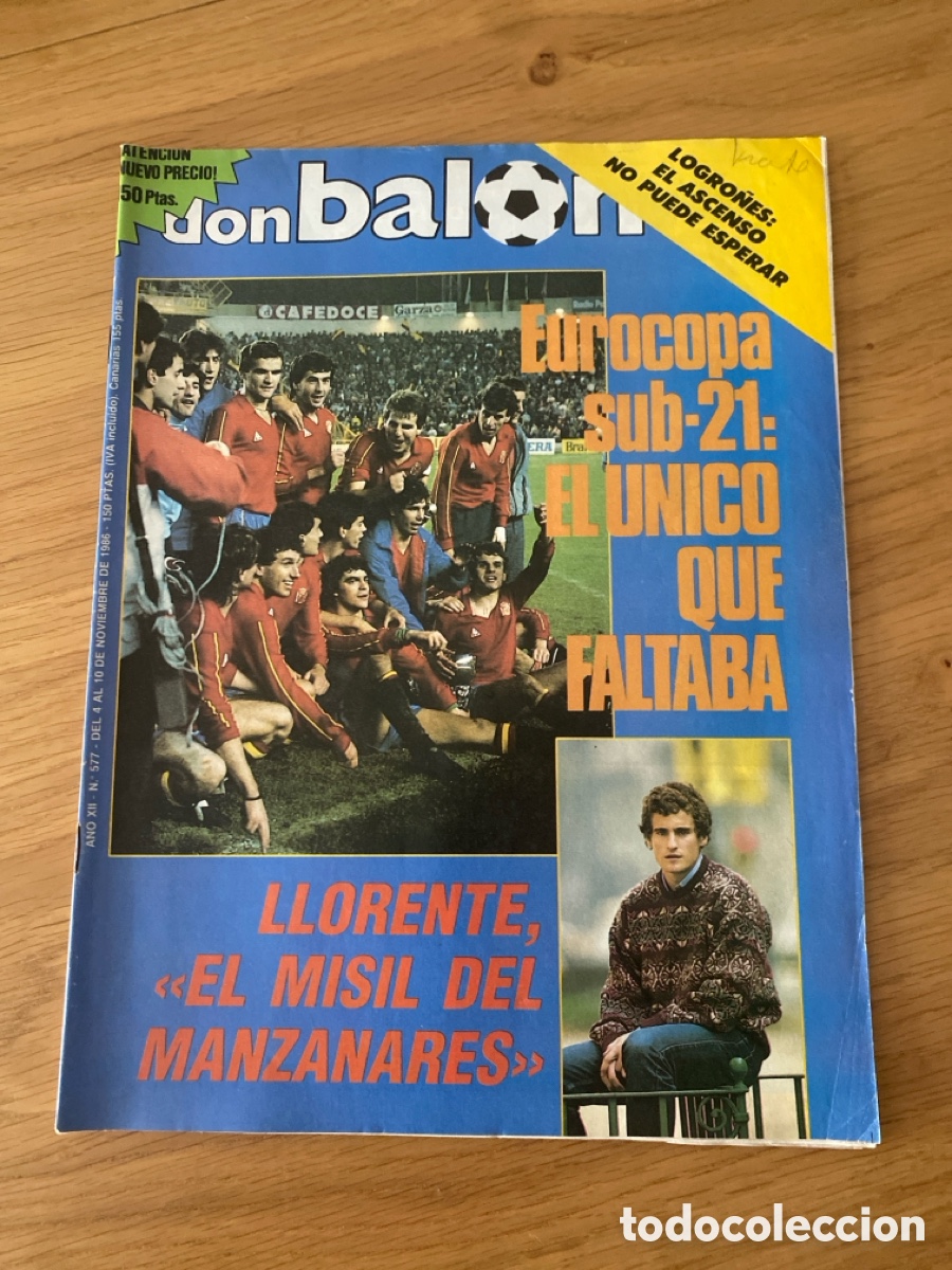Coleccionismo deportivo: Don bal&oacute;n 577 - Espa&ntilde;a Campe&oacute;n Europa - Nantes - Euro 88 - Logro&ntilde;&eacute;s - Atl&eacute;tico - Real Madrid