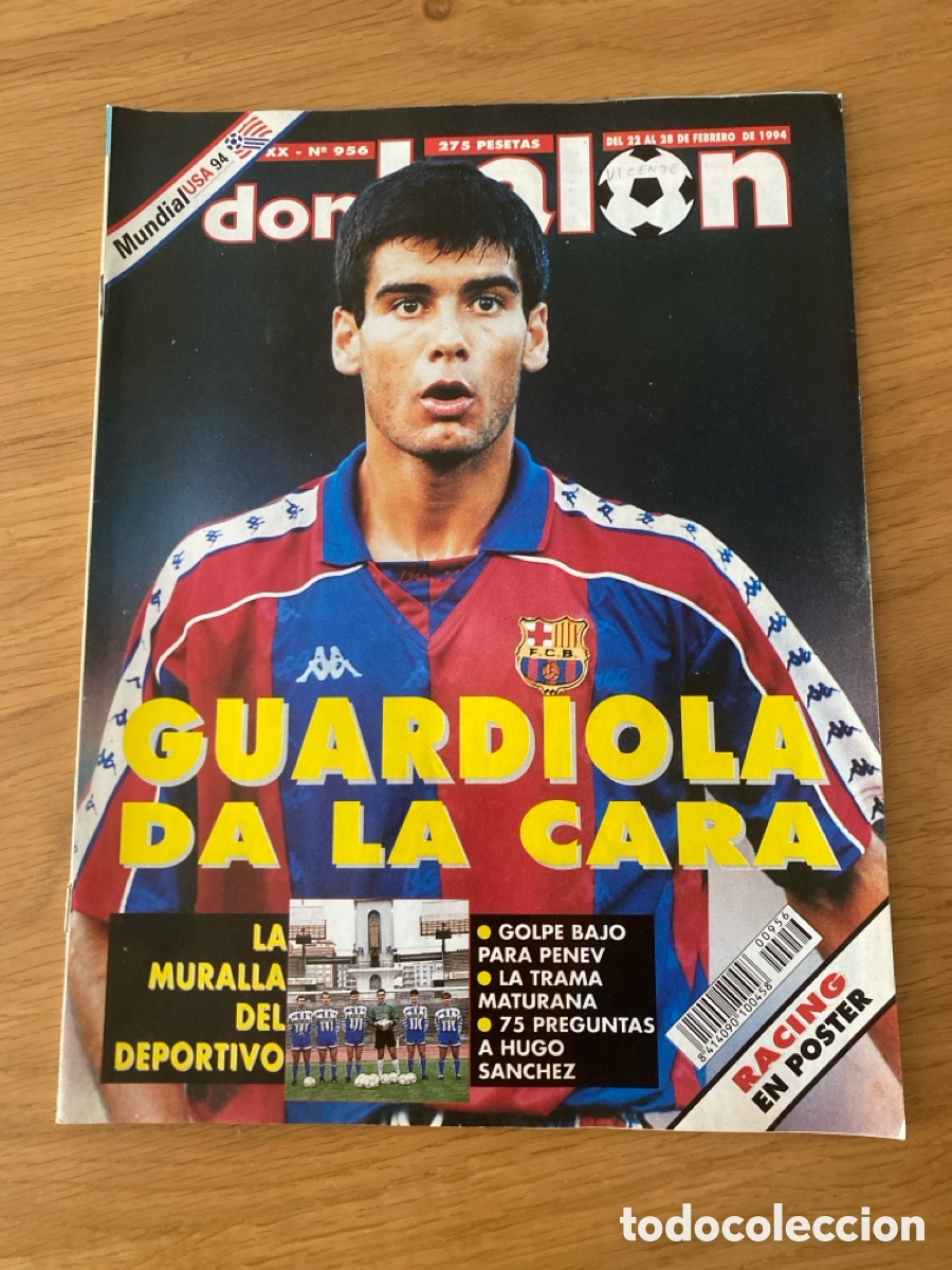 Coleccionismo deportivo: Don bal&oacute;n 956 - Poster Racing - Guardiola - Deportivo - Albacete - USA 94 mundial - Nigeria - Penev