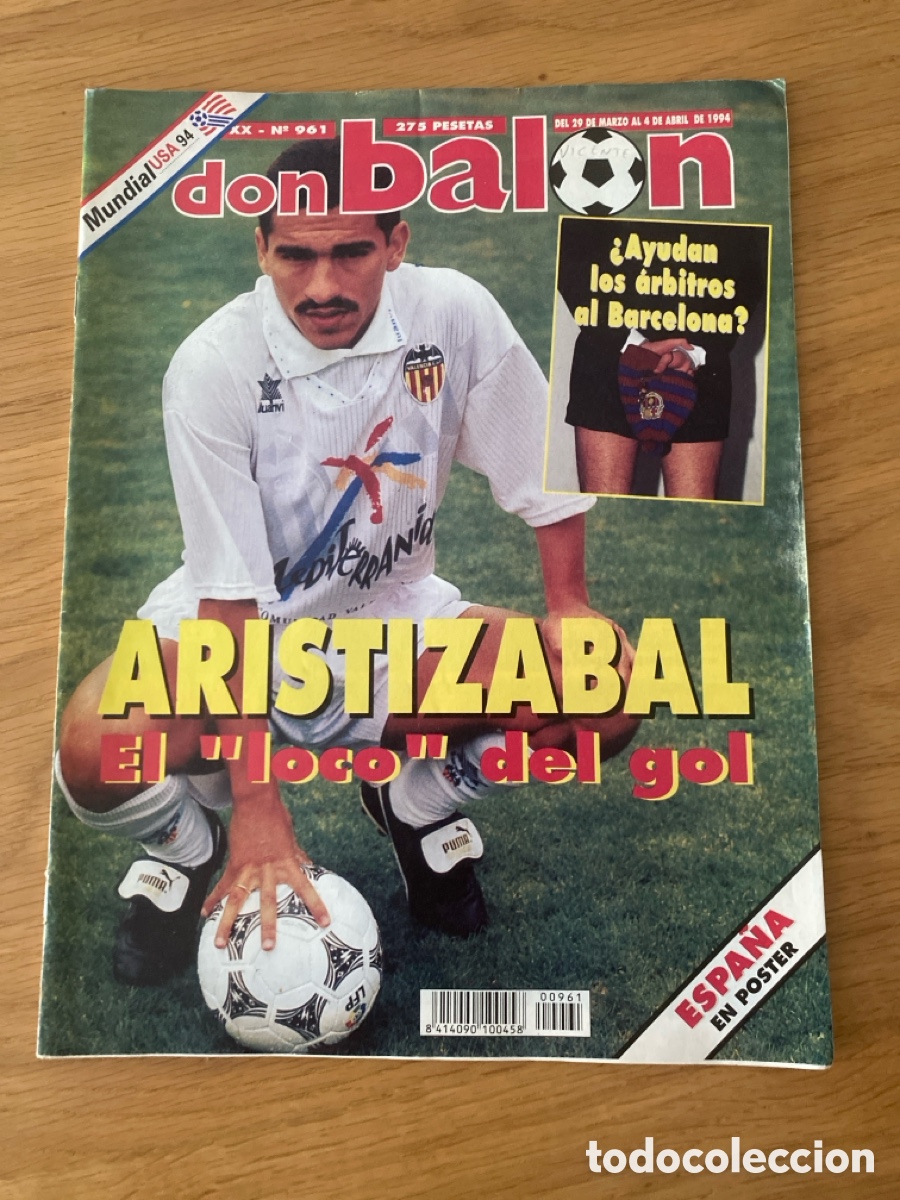 Coleccionismo deportivo: Don bal&oacute;n 961 - Poster Espa&ntilde;a - Gil - Albacete - Espa&ntilde;a - USA 94 - River - Valencia - Sforza