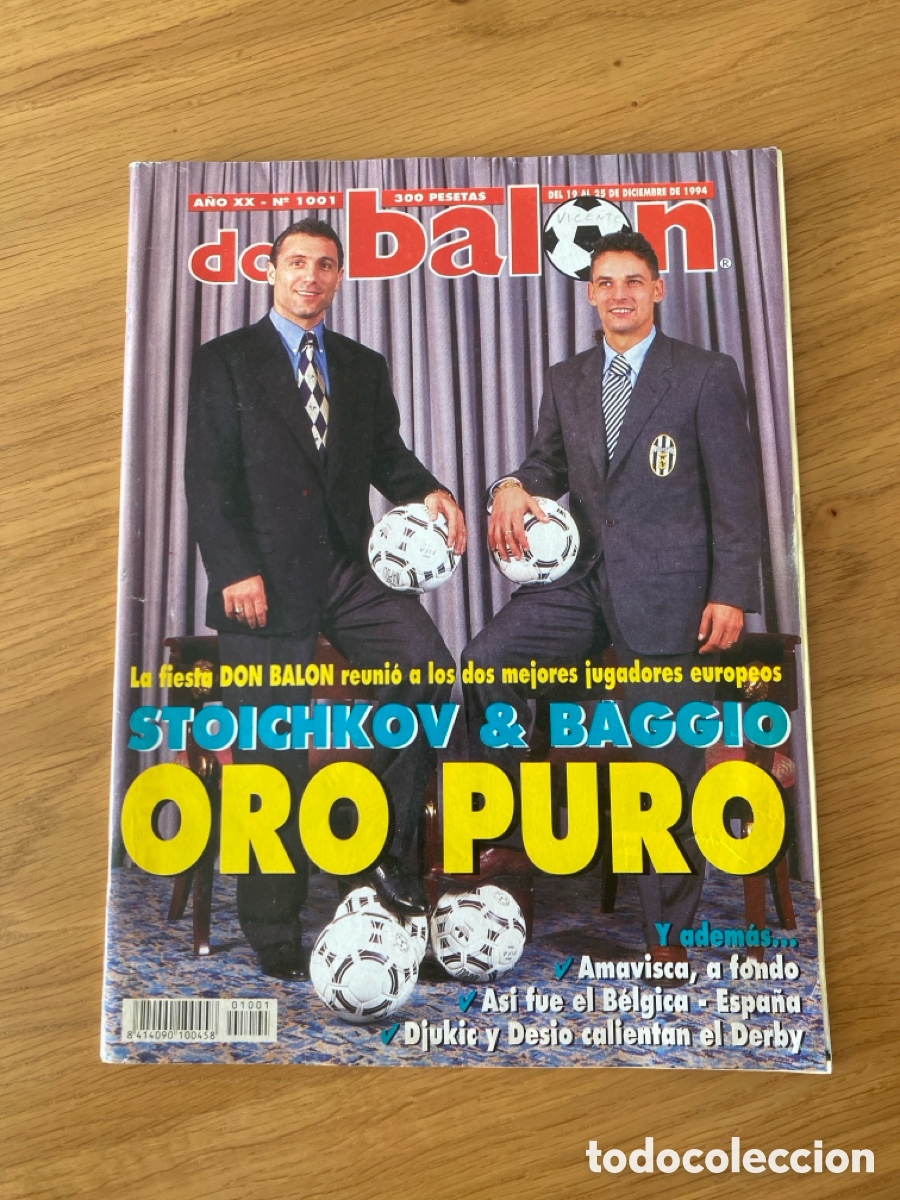 Coleccionismo deportivo: don bal&oacute;n 1001 - Stoichkov Baggio - Barcelona - Amavisca - Argentina - Espa&ntilde;a - as marca