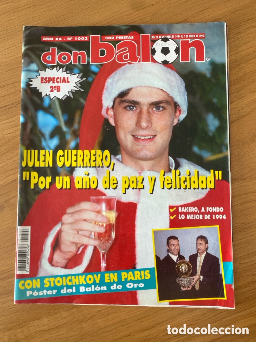 Coleccionismo deportivo: don bal&oacute;n 1002 - Poster Stoichkov - Guerrero - Bakero - Barcelona - Yugoslavia - Racing