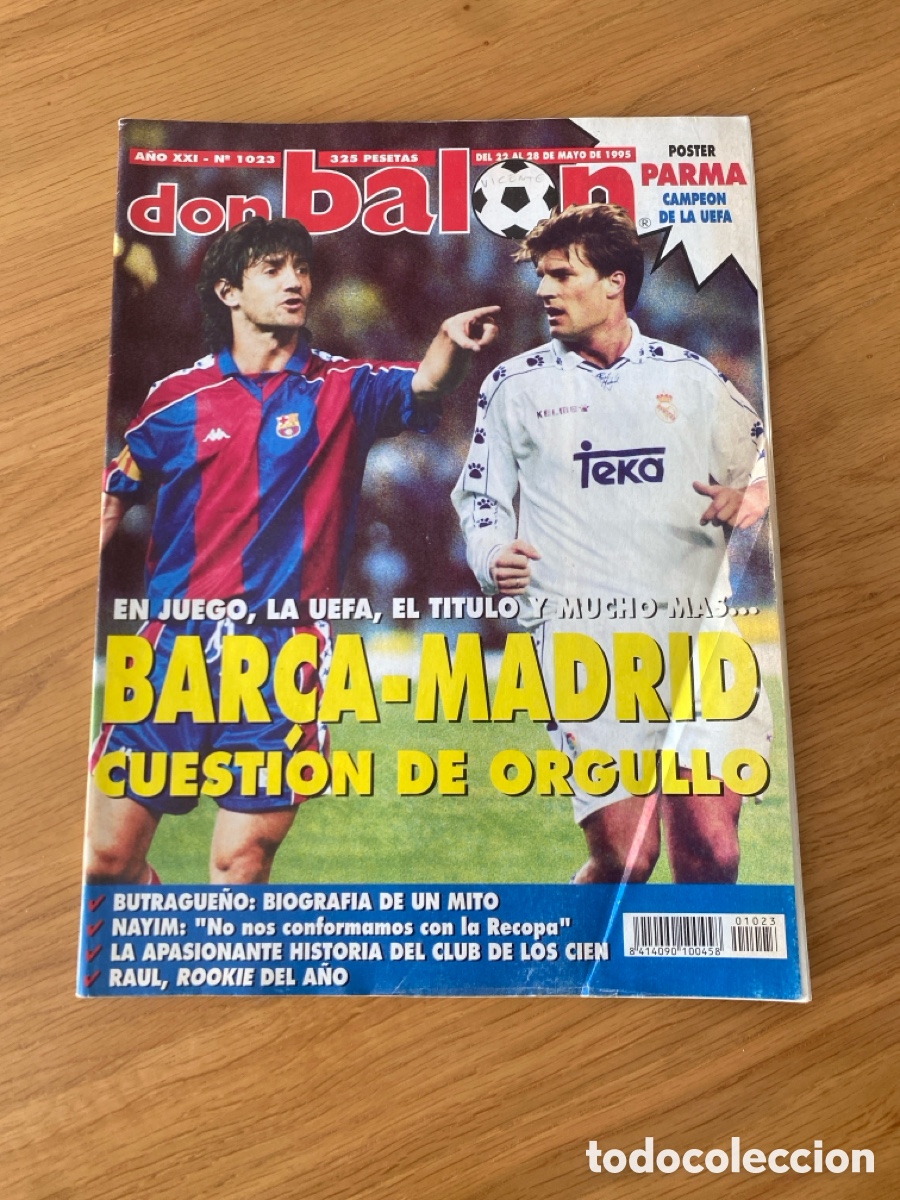 Coleccionismo deportivo: Don bal&oacute;n 1023 - Poster Parma campeon UEFA - Butrague&ntilde;o - Zaragoza - Final Champions Mil&aacute;n vs Ajax