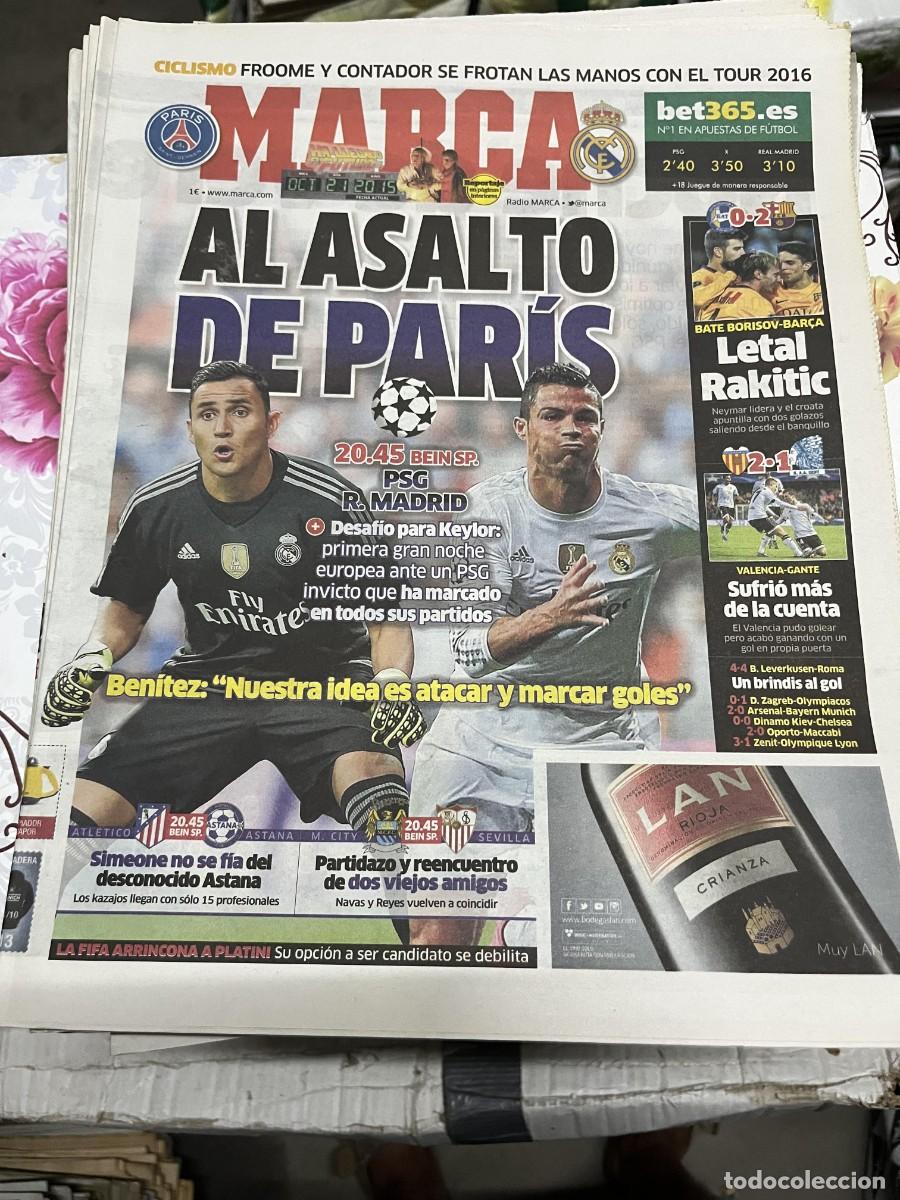 Coleccionismo deportivo: MARCA (21-10-2015) FROOME CONTADOR BATE BORISOV 0-2 BARCELONA HOY PSG REAL MADRID ATLELTICO ASTANA