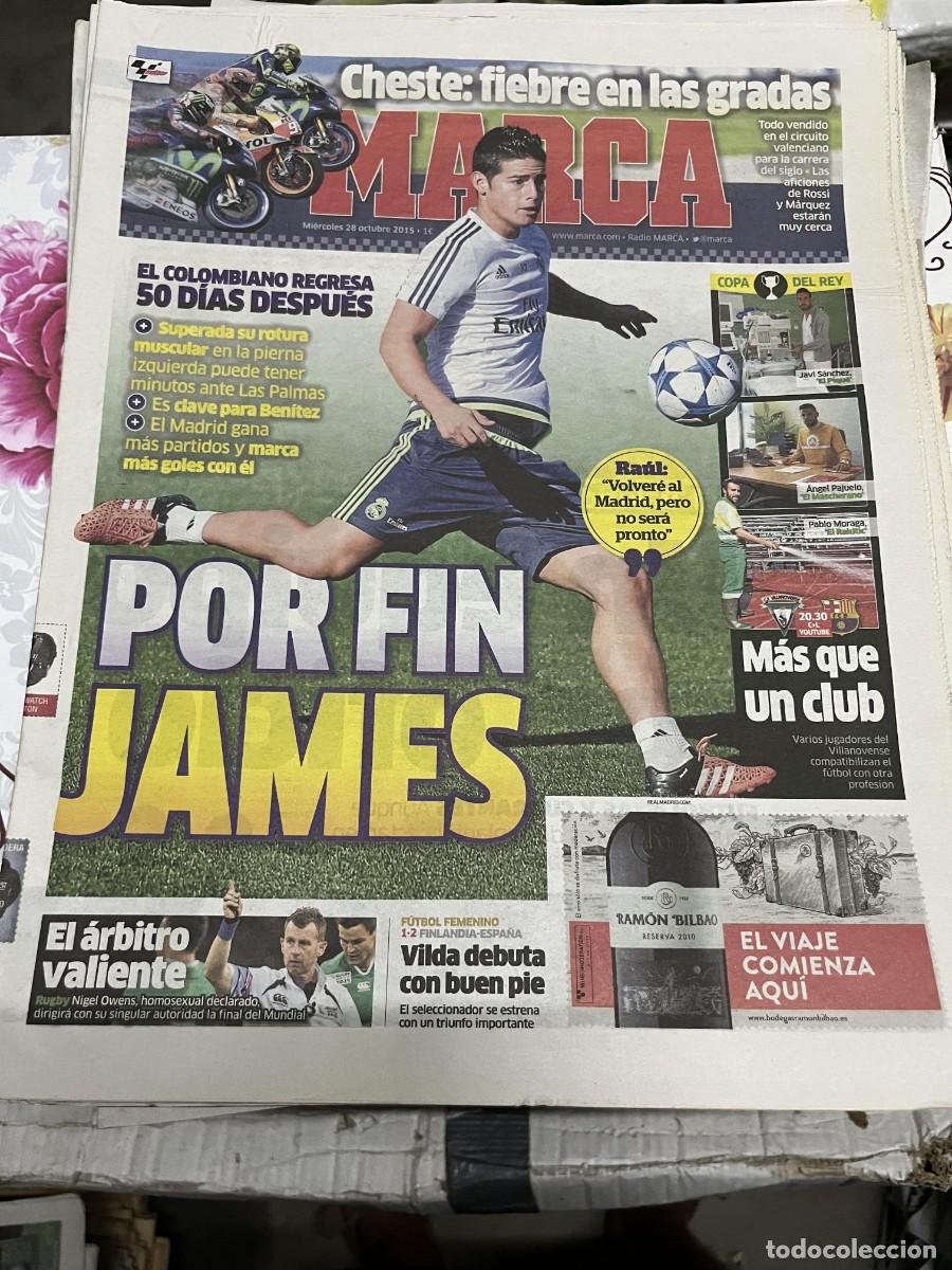 Coleccionismo deportivo: MARCA (28-10-2015) CHESTE JAMES RODRIGUEZ HOY VILLANOVENSE BARCELONA