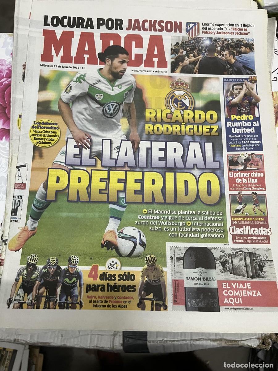 Coleccionismo deportivo: MARCA (22-7-2015)ATLETICO MADRID FICHAJE JACKSON PEDRO MANCHESTER UNITED BARCELONA RICARDO RODRIGUEZ