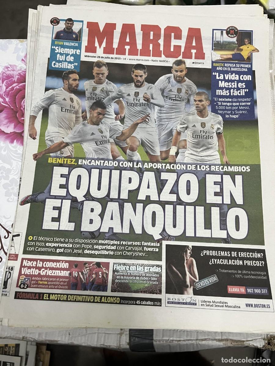 Coleccionismo deportivo: MARCA (29-7-2015) RAKITIC BARCELONA MESSI REAL MADRID BENITEZ OVIEDO 0-2 ATLETICO MADRID