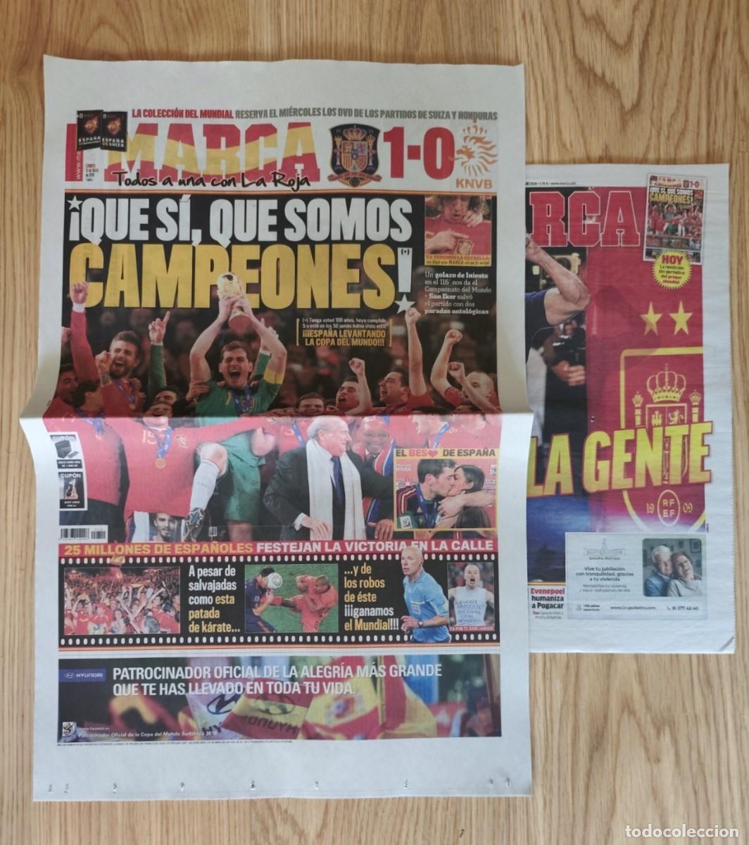 Coleccionismo deportivo: DIARIO MARCA SELECCION ESPA&Ntilde;OLA CAMPEONA DEL MUNDO- MUNDIAL 2010- FINAL ESPA&Ntilde;A RE-EDICION 2026