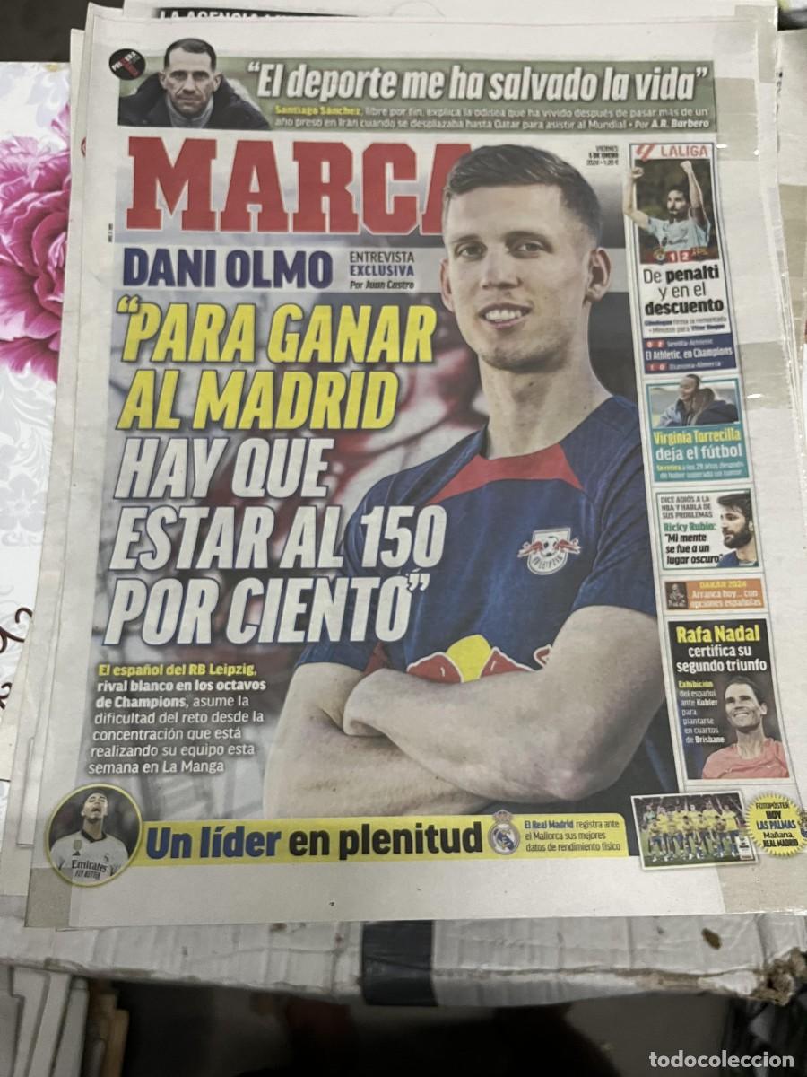 Coleccionismo deportivo: MARCA (5-1-2024) ENTREVISTA DANI OLMO BARCELONA LIDER REAL MADRID BELLINGHAM RAFA NADAL