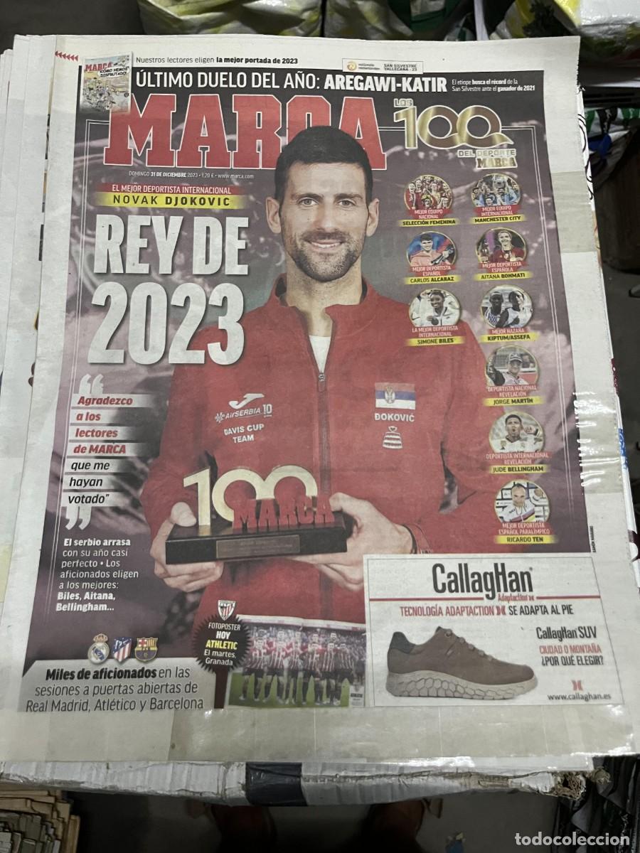 Coleccionismo deportivo: MARCA (31-12-2023) TENIS NOVAK DJOKOVIC TENIS AREGAWI KATIR POSTER ATHLETIC BILBAO