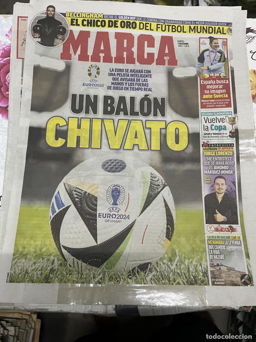Coleccionismo deportivo: MARCA (5-12-2023) BELLINGHAM TROFEO GOLDEN BOY HOY FEMENINO ESPA&Ntilde;A SUECIA JORGE LORENZO