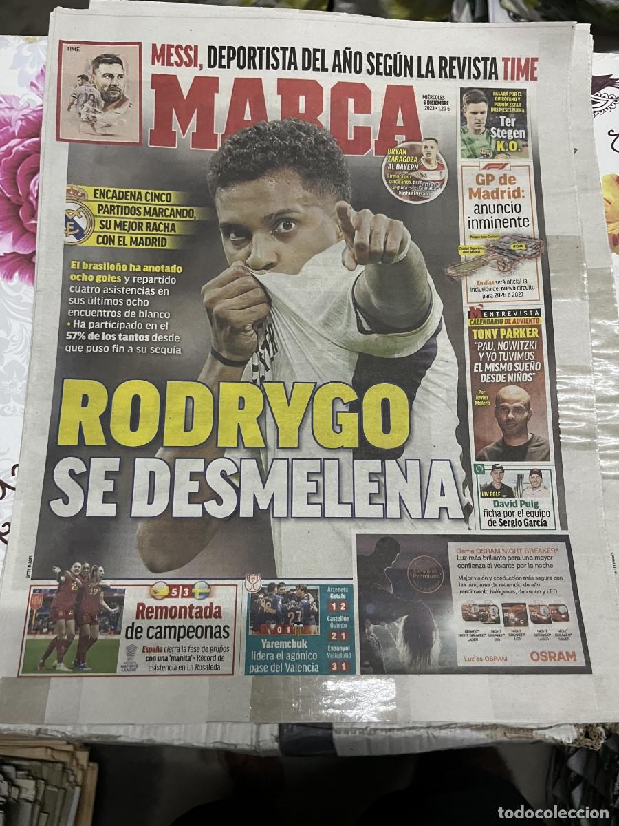 Coleccionismo deportivo: MARCA (6-12-2023) MESSI TER STEGEN RODRYGO REAL MADRID BRYAN ZARAGOZA GP MADRID TONY PARKER