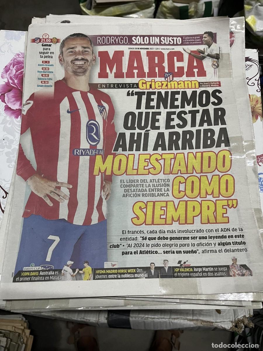 Coleccionismo deportivo: MARCA (25-11-2023) ENTREVISTA GRIEZMANN ATLETICO MADRID REAL MADRID RODRYGO