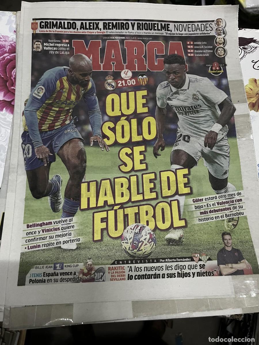 Coleccionismo deportivo: MARCA (11-11-2023) GRIMALDO ALEIX REMIRO RIQUELME SELECCION ESPA&Ntilde;OLA ESPA&Ntilde;A REAL MADRID VALENCIA