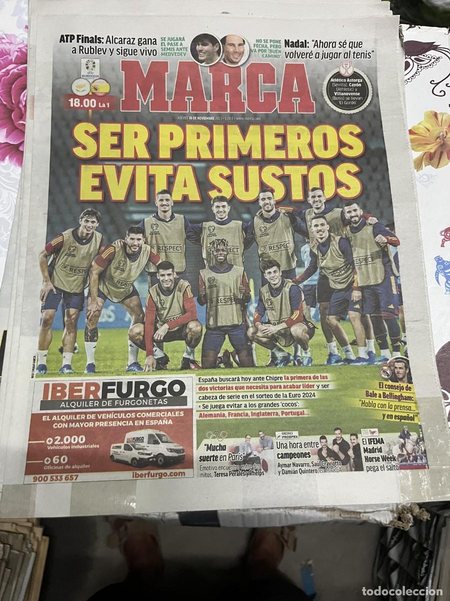 Coleccionismo deportivo: MARCA (15-11-2023) HOY CHIPRE ESPA&Ntilde;A SELECCION ESPA&Ntilde;OLA ATP TENIS NADAL ALCARAZ
