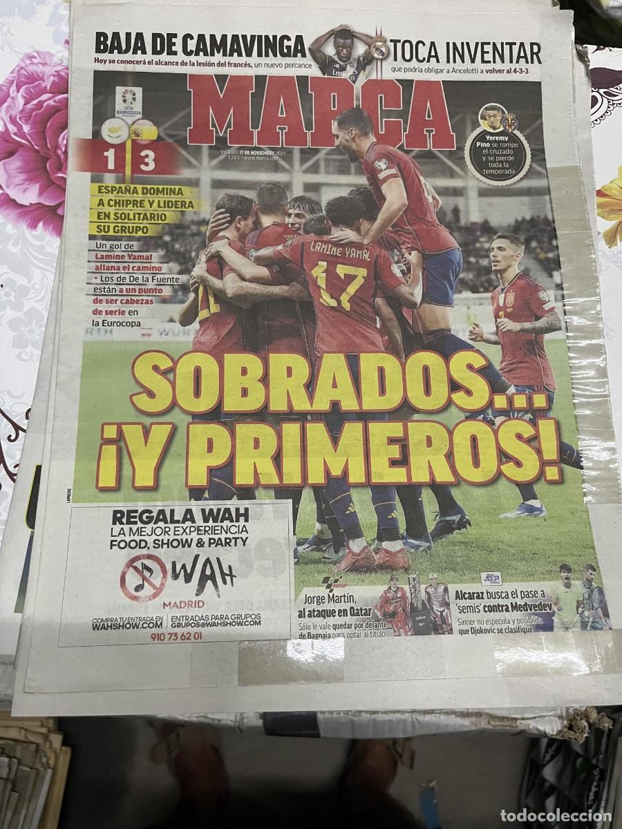 Coleccionismo deportivo: MARCA (15-11-2023) CHIPRE 1-3 ESPA&Ntilde;A SELECCION ESPA&Ntilde;OLA CAMAVINGA