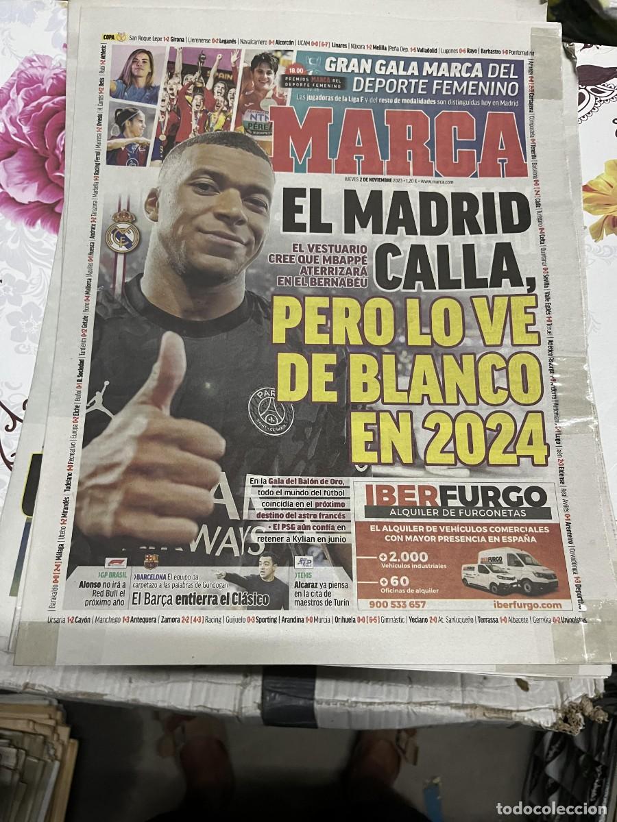Coleccionismo deportivo: MARCA (2-11-2023) MBAPPE POSIBLE FICHAJE REAL MADRID GALA MARCA DEPORTE FEMENINO