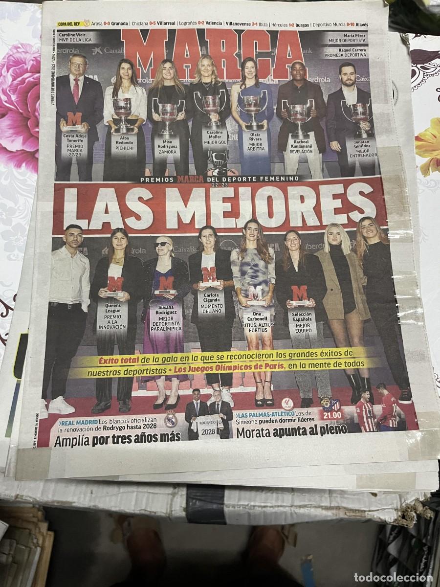 Coleccionismo deportivo: MARCA (3-11-2023) PREMIOS MARCA DEL DEPORTE FEMENINO LAS PALMAS ATLETICO MADRID RENOVACION RODRYGO