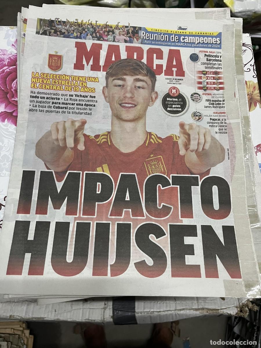 Coleccionismo deportivo: MARCA (22-3-2025) HUIJSEN SELECCION ESPA&Ntilde;OLA ESPA&Ntilde;A POGA&Ccedil;AR