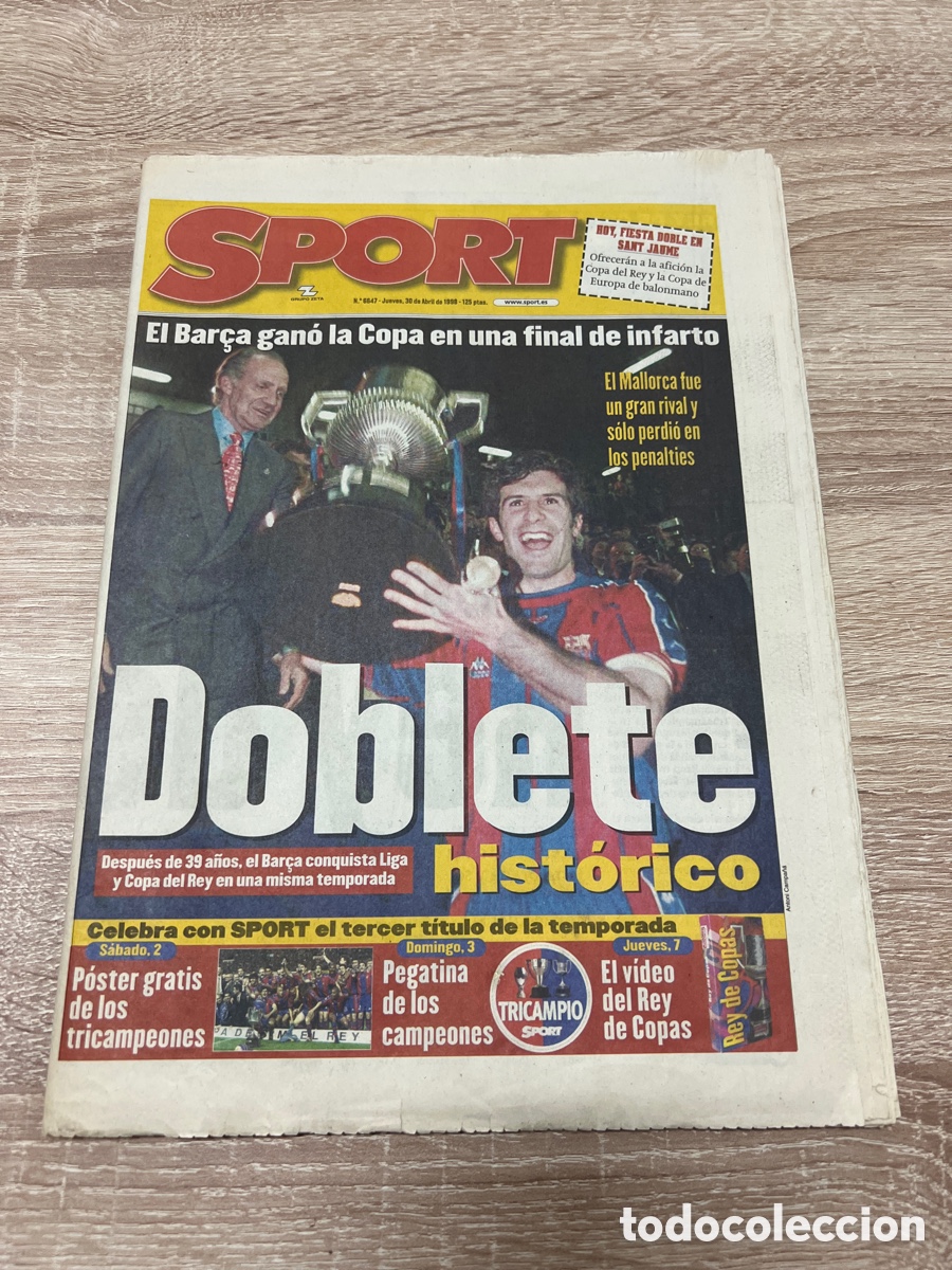 Coleccionismo deportivo: SPORT 6647 ( 30-04-1998 ) FC BARCELONA CAMPEON COPA FC BARCELONA V RCD MALLORCA