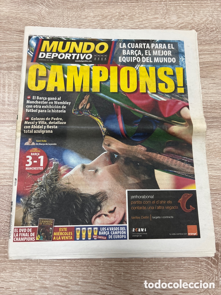 Sports collectibles: ( 29-05-2011 ) FC BARCELONA CAMPEON COPA EUROPA FC BARCELONA v MANCHESTER UD