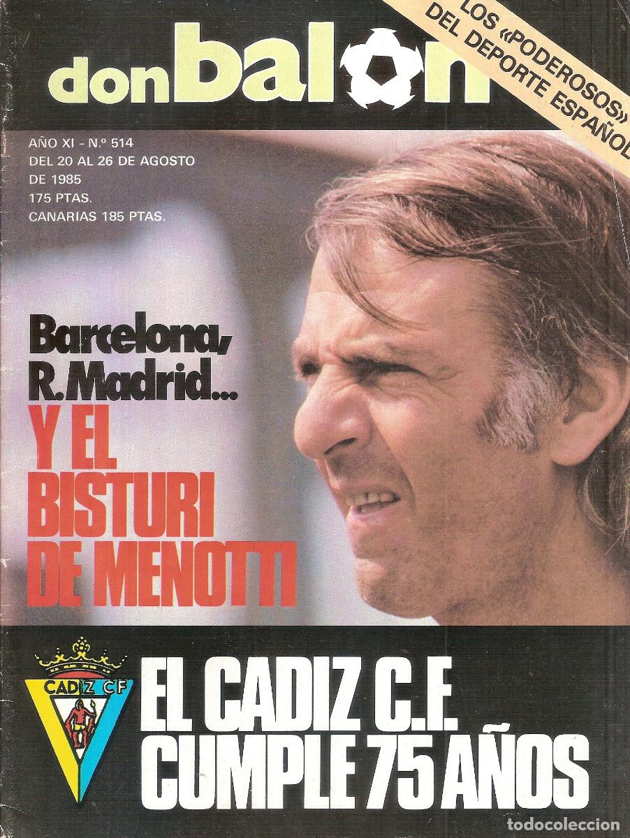 Coleccionismo deportivo: REVISTA DON BAL&Oacute;N N&ordm; 514 20 DE AGOSTO 1985