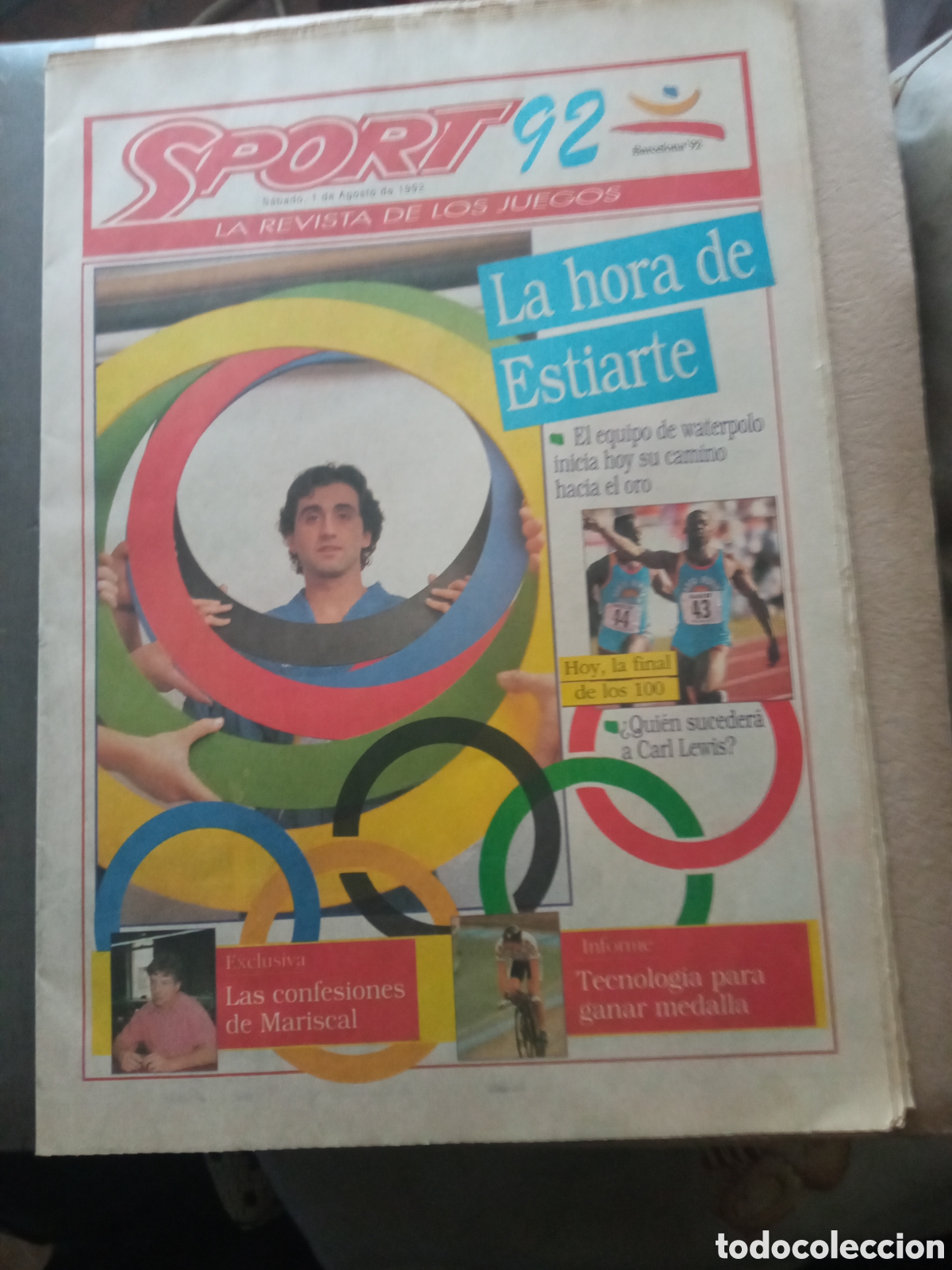 Coleccionismo deportivo: Peri&oacute;dico Sport de 1 de Agosto de 1992,Olimpiadas de Barcelona, 32 p&aacute;ginas