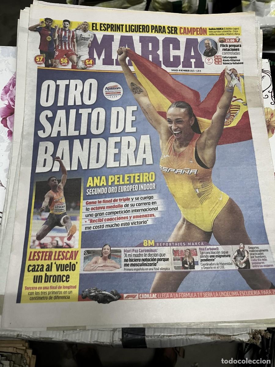 Coleccionismo deportivo: MARCA (8-3-2025) MEDALLA ORO ANA PELETEIRO HOY BARCELONA OSASUNA LESTER LESCAY