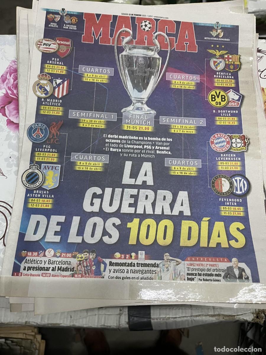 Coleccionismo deportivo: MARCA (22-2-2025) SORTEO CHAMPIONS EUROPA CONFERENCE LEAGUE ESPA&Ntilde;A FEMENINO 3-2 BELGICA