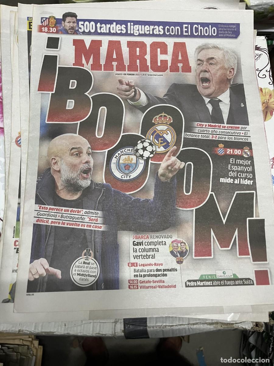 Coleccionismo deportivo: MARCA (1-2-2025) HOY ATLETICO MADRID MALLORCA SIMEONE ESPANYOL REAL MADRID PEDRO MARTINEZ