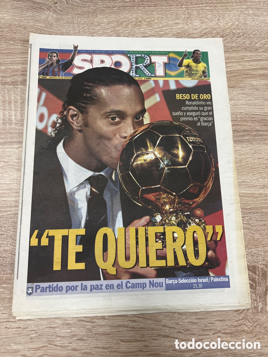 Coleccionismo deportivo: SPORT N&ordm; 9395 ( 29-11-1995 ) RONALDINHO BALON D EORO