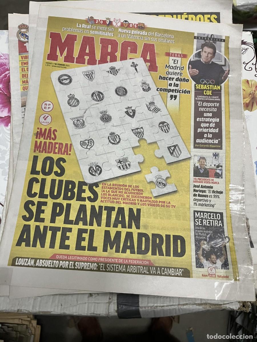 Coleccionismo deportivo: MARCA (7-2-2025) COPA REAL SOCIEDAD 2-0 OSASUNA VALENCIA 0-5 BARCELONA ENTREVISTA SEBASTIAN COE