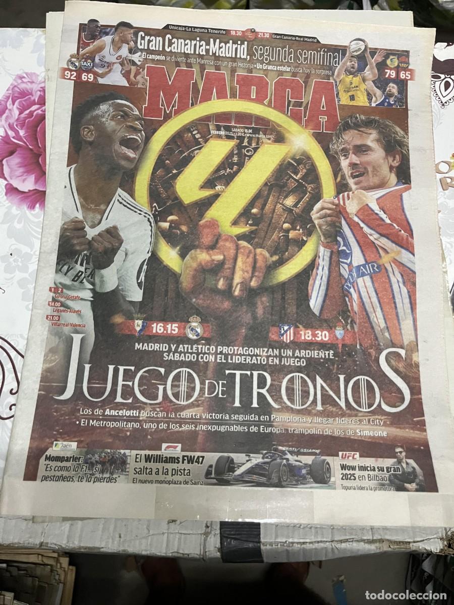 Coleccionismo deportivo: MARCA (15-2-2025) GRIEZMANN VINICIUS GRAN CANARIA REAL MADRID WILLIAMS FW47 UFC
