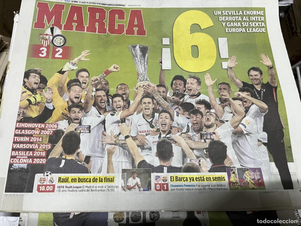 Coleccionismo deportivo: MARCA (21-8-2020) CAMPEON FINAL UEFA EUROPA LEAGUE SEVILLA 3-2 INTER MILAN