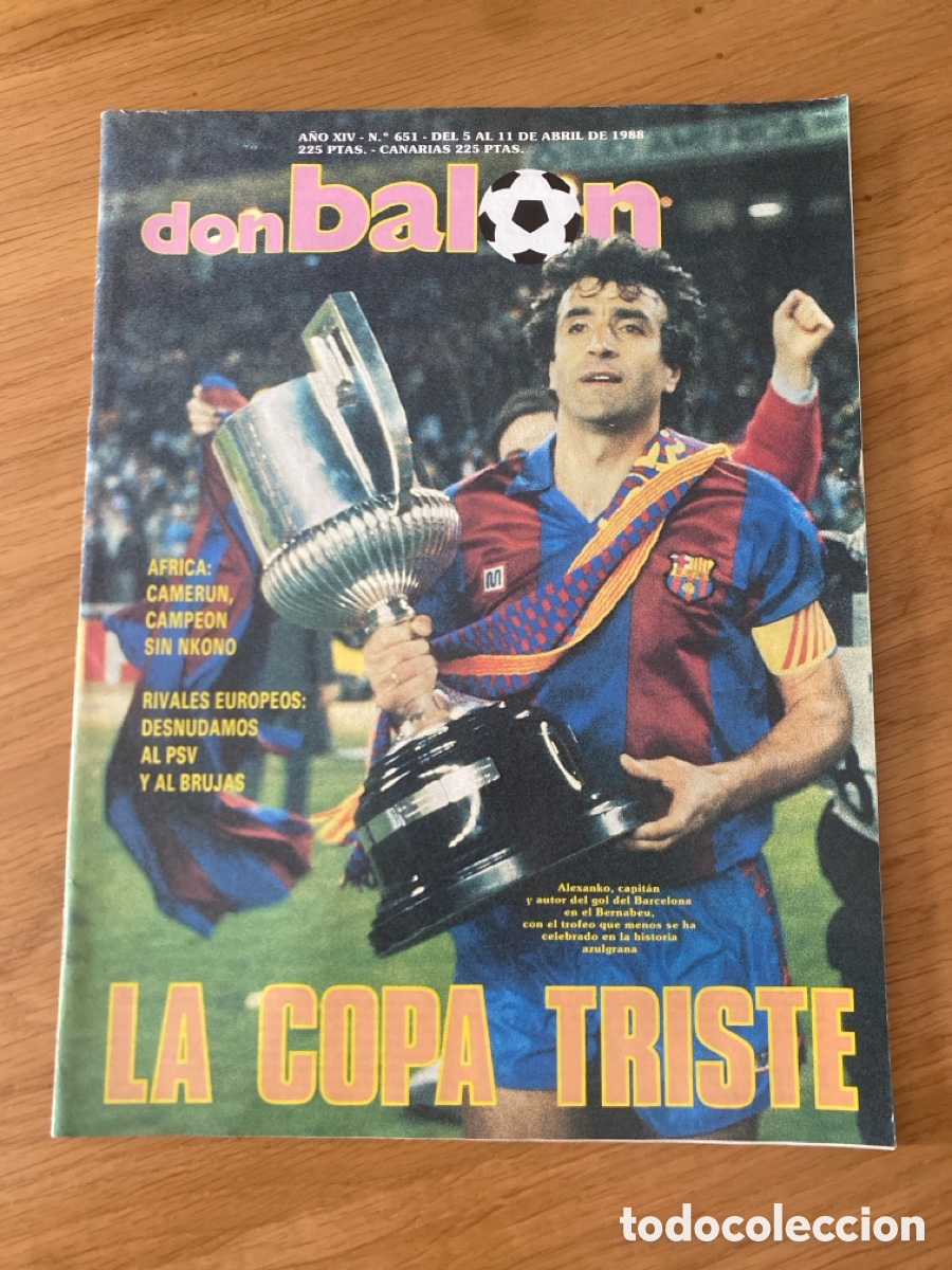Coleccionismo deportivo: Don bal&oacute;n 651 - Barcelona campe&oacute;n copa - Celta - Zaragoza - Copas Europeas PSV - Copa Africa - Xerez