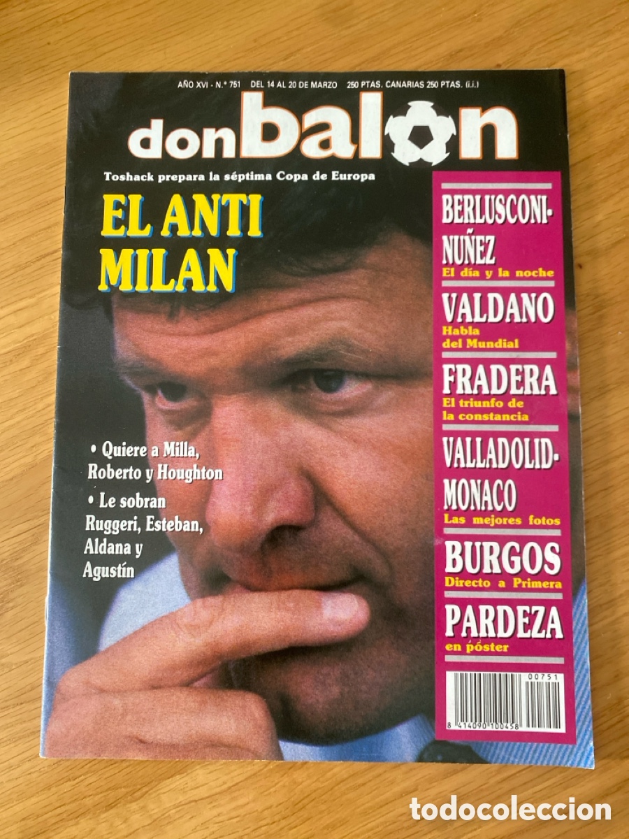 Coleccionismo deportivo: don bal&oacute;n 751 - Poster Pardeza - Valdano - Valladolid Recopa - Italia 90 - Burgos - R. Madrid
