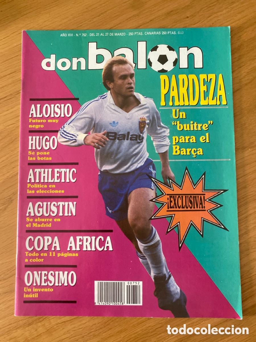 Coleccionismo deportivo: don bal&oacute;n 752 - Poster Argelia Copa Africa - Italia 90 - Pardeza - Athletic - Agust&iacute;n - Hugo
