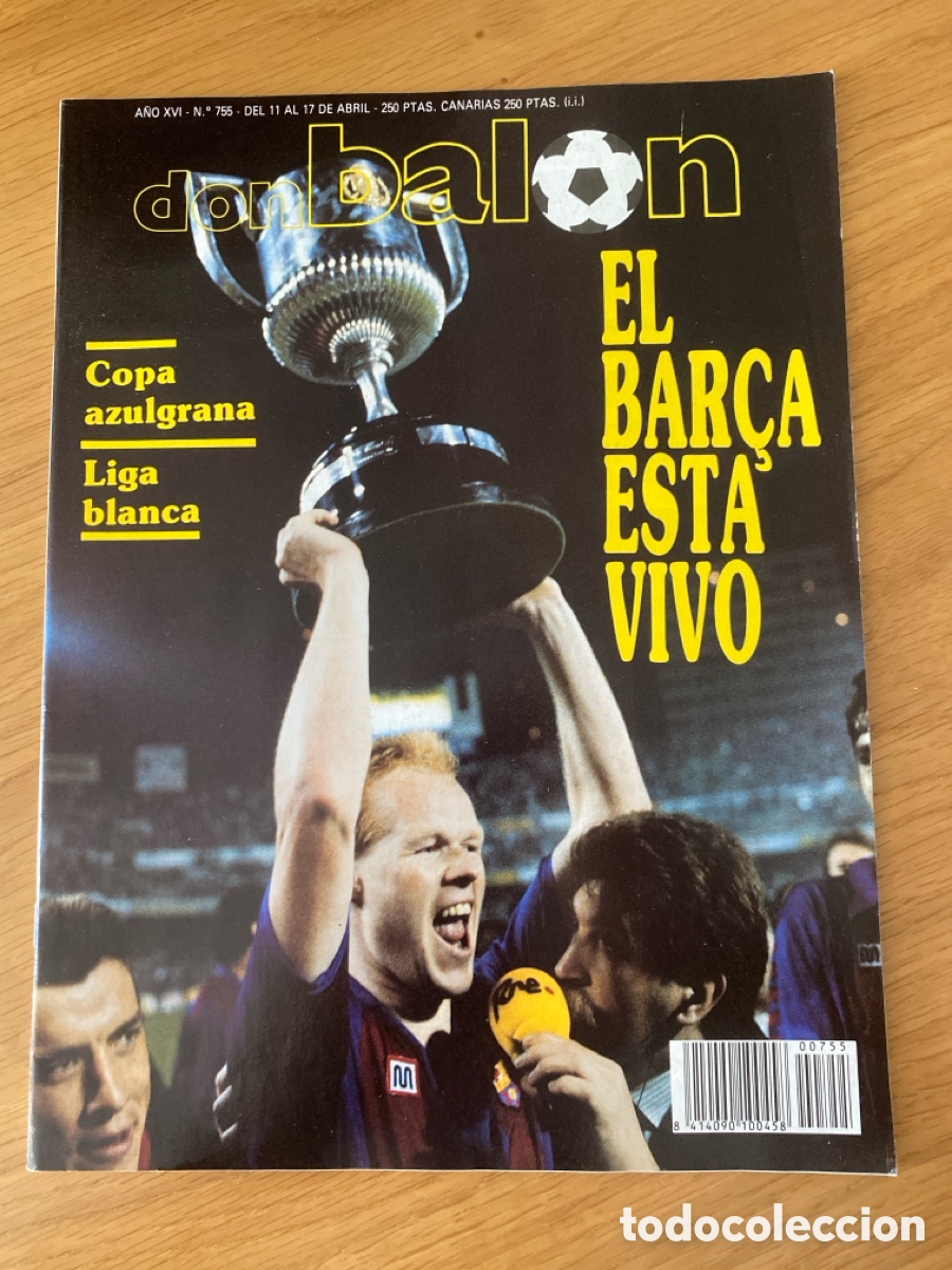 Coleccionismo deportivo: Don bal&oacute;n 755 - Poster Barcelona campe&oacute;n copa - Real Madrid - Real - Italia 90 - Marsella