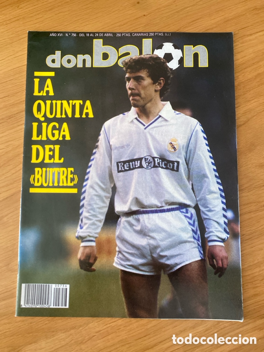 Coleccionismo deportivo: Don bal&oacute;n 756 - Poster Michel - Butrague&ntilde;o - Italia 90 - Espa&ntilde;a - Atl&eacute;tico - Real Madrid