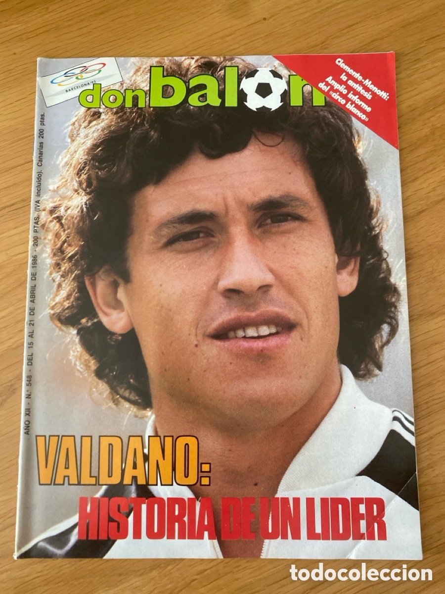 Coleccionismo deportivo: Don bal&oacute;n 548 - Zaragoza - Valdano - Sporting - Betis - Mexico 86 - Basket - Clemente - Menotti