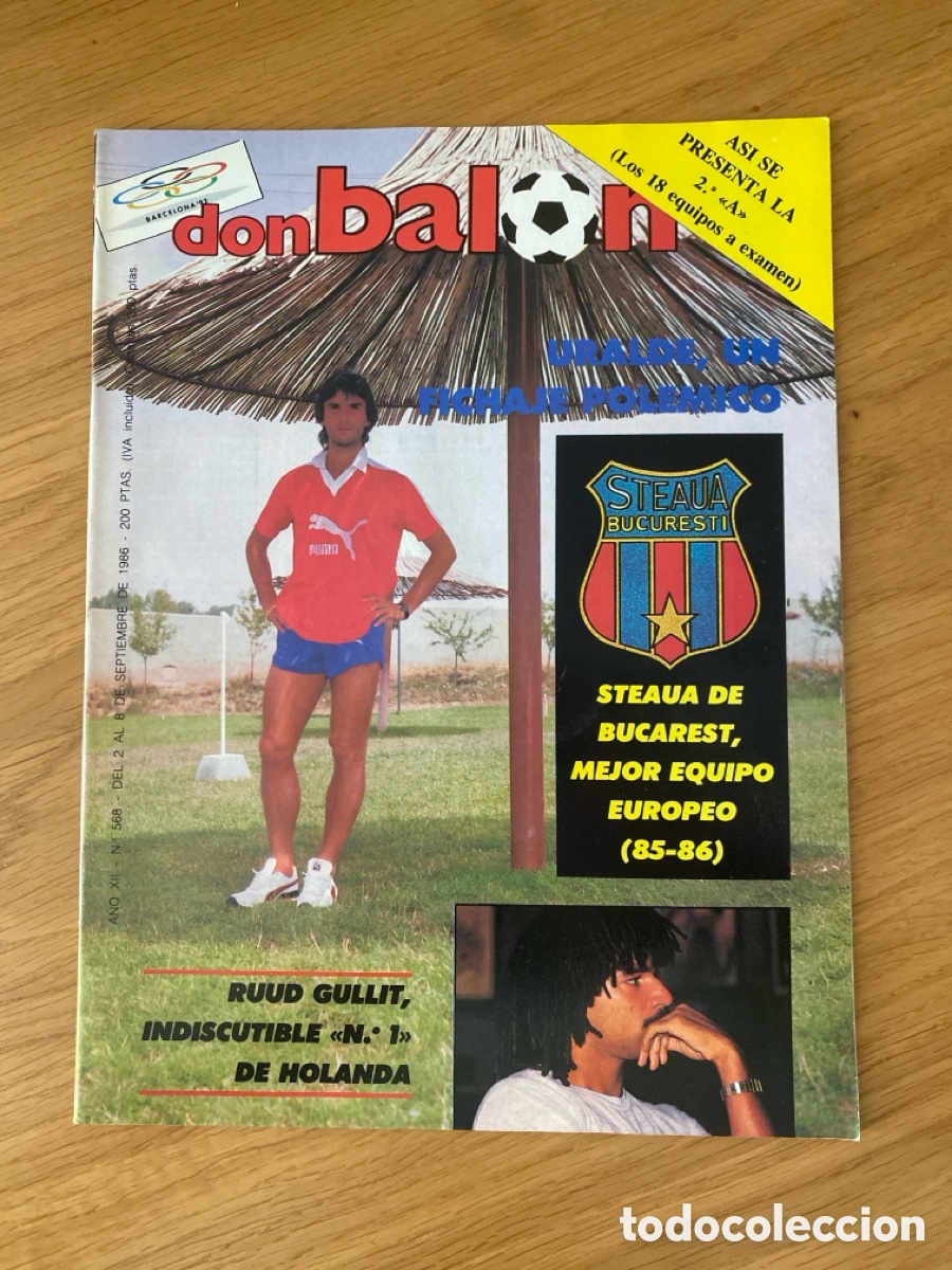 Coleccionismo deportivo: Don bal&oacute;n 568 - Uralde - Steaua - Bakero - Gullit - Resumen liga Segunda - Athletic Dani