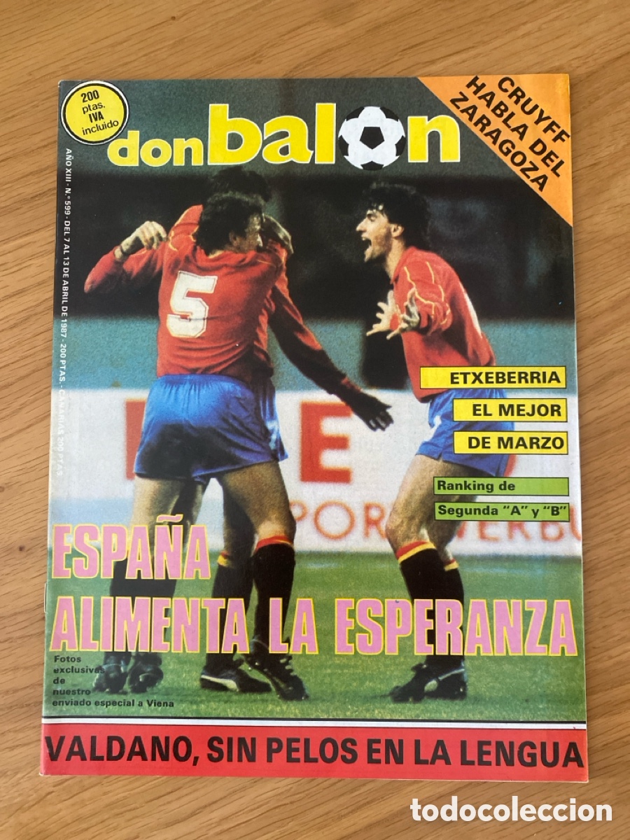 Coleccionismo deportivo: Don bal&oacute;n 599 - Espa&ntilde;a - Valdano - Aragon&eacute;s - Espanyol - Colombia - Napoli Maradona - Brit&aacute;nicos