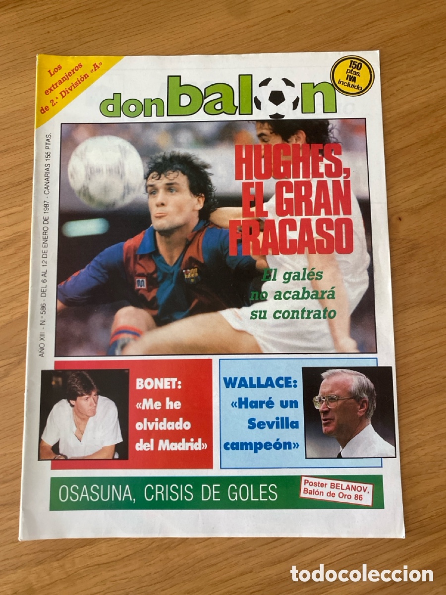 Coleccionismo deportivo: Don bal&oacute;n 586 - Poster Belanov - Espanyol - Sevilla - Bar&ccedil;a - Osasuna - Mallorca - Balon de oro