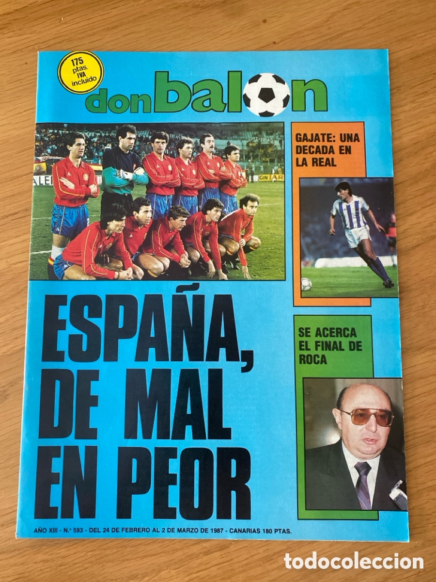 Coleccionismo deportivo: Don bal&oacute;n 593 - Espa&ntilde;a - Real - Zaragoza - Cadiz - Alemania - Botubot - Selecci&oacute;n espa&ntilde;ola