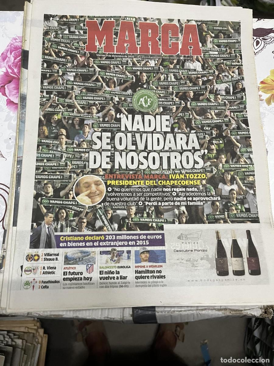 Coleccionismo deportivo: MARCA (9-12-2016) ENTREVISTA IVAN TOZZO CHAPECOENSE VILLARREAL 2-1 STEAUA VIENA 1-1 ATHLETIC