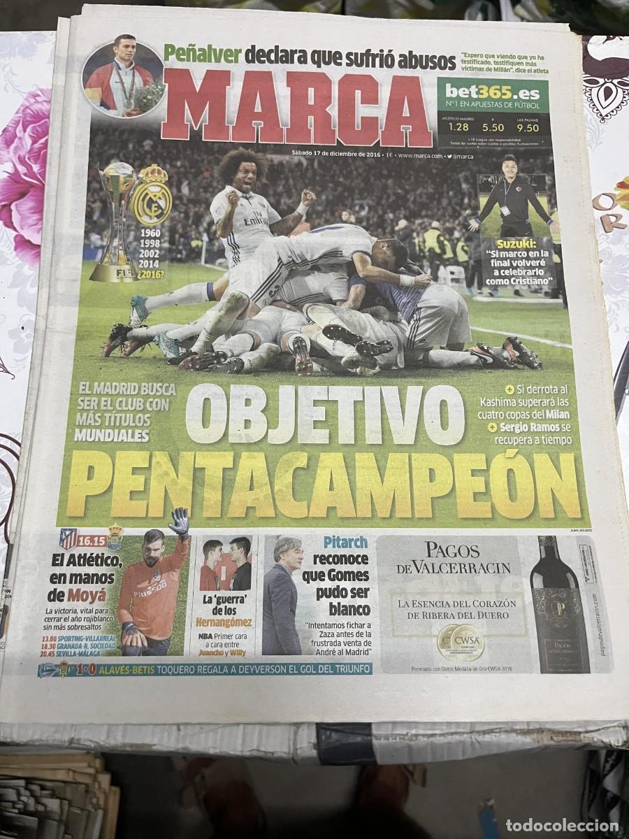 Coleccionismo deportivo: MARCA (17-12-2016) PE&Ntilde;ALVER SUZUKI MUNDIALITO REAL MADRID MOYA ATLETICO PITARCH GOMES